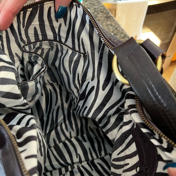 Ladies purse in Eggplant leather - Picture 3 of 4